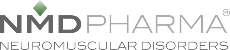Logotipo de NMD Pharma con símbolo de rombo verde y texto "Neuromuscular Disorders"