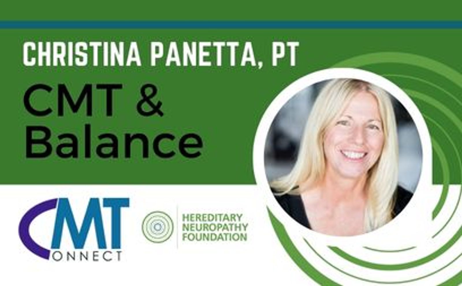 Christina Panetta, PT CMT & Balance profile card with headshot and CMT Connect logo