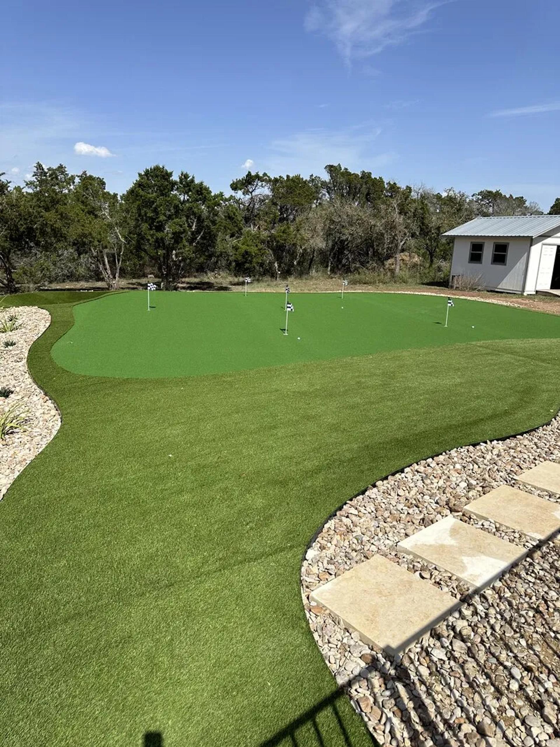 Professional putting green installation