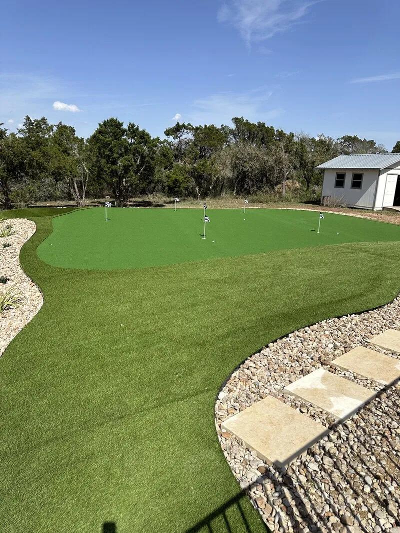Professional putting green installation