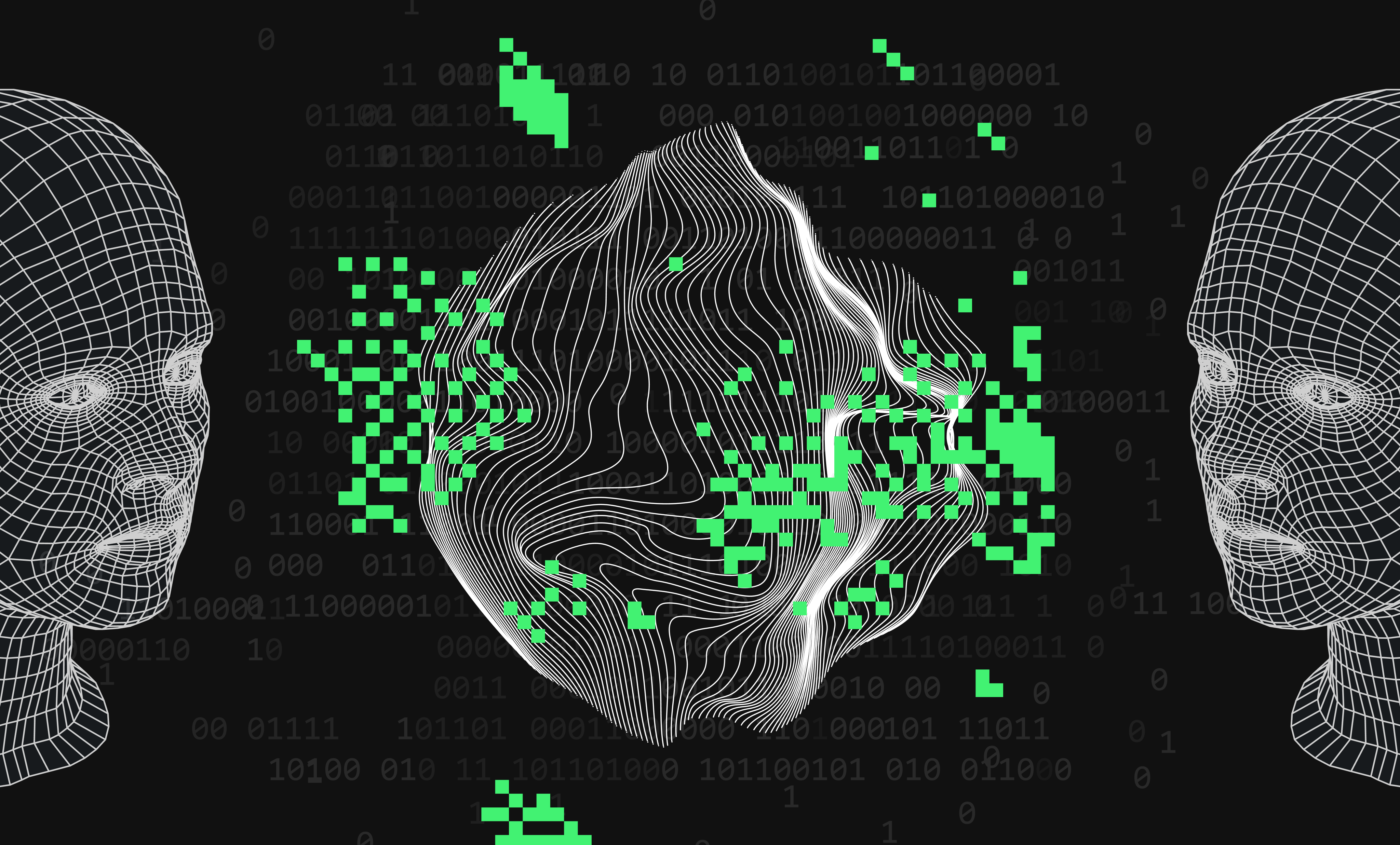 Abstract visualization of emergent patterns in neural networks