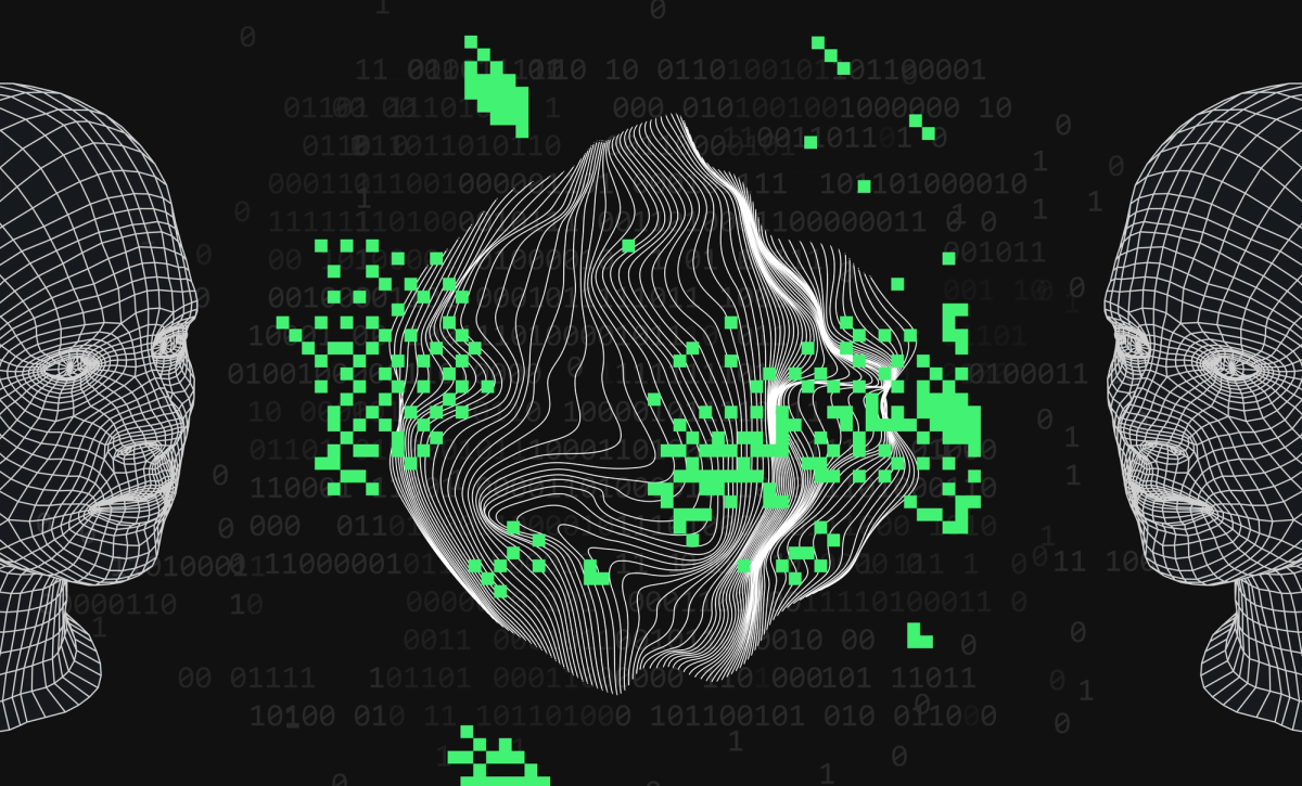 Abstract visualization of emergent patterns in neural networks