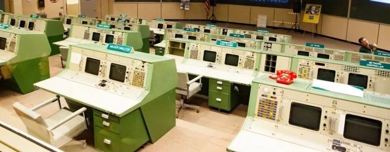 The original Mission Control Center, located at the Houston Space Center in Texas.