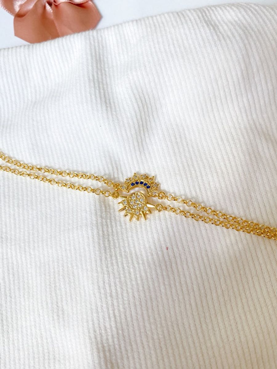 Pulseiras Lua e sol - semijoia Petra Liora