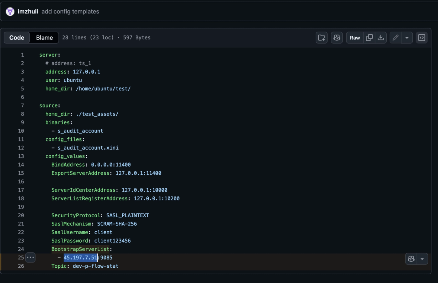 Infrastructure configuration files linking APSolo to IPWeb.