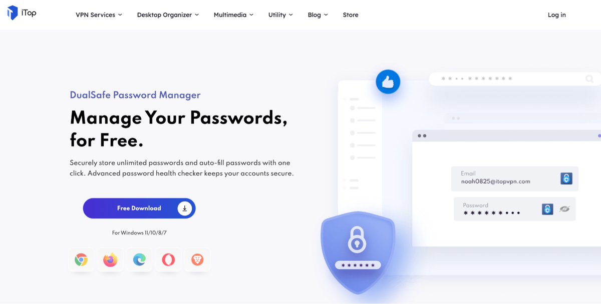 Fig 15. DualSafe a “free” password manager