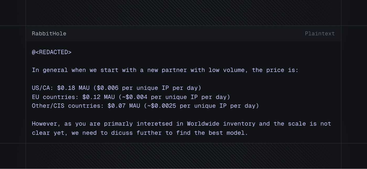 Pay Per Install actors approaching proxy services with lucrative offers.