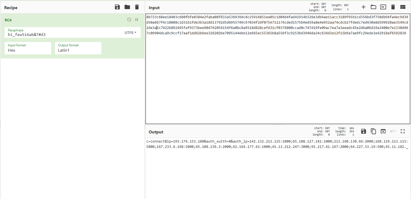 Fig 20. Decrypting response in cyberchef