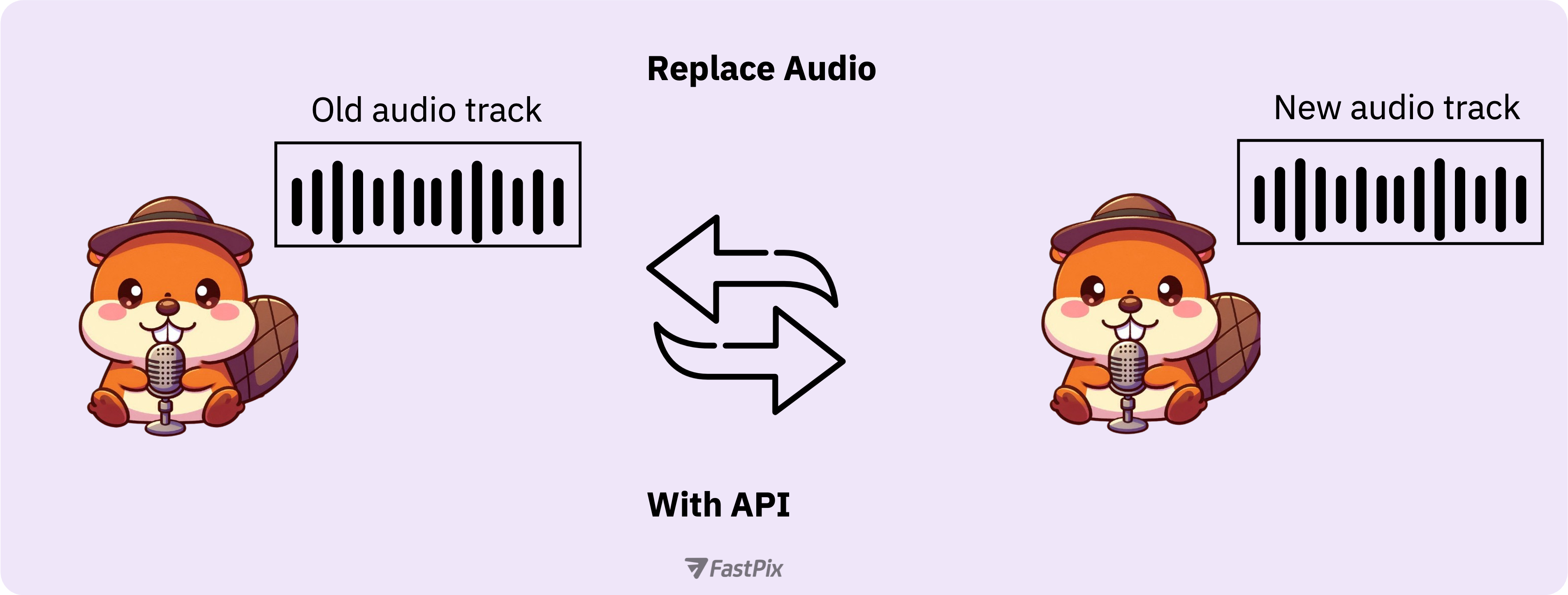 Replace audio with API