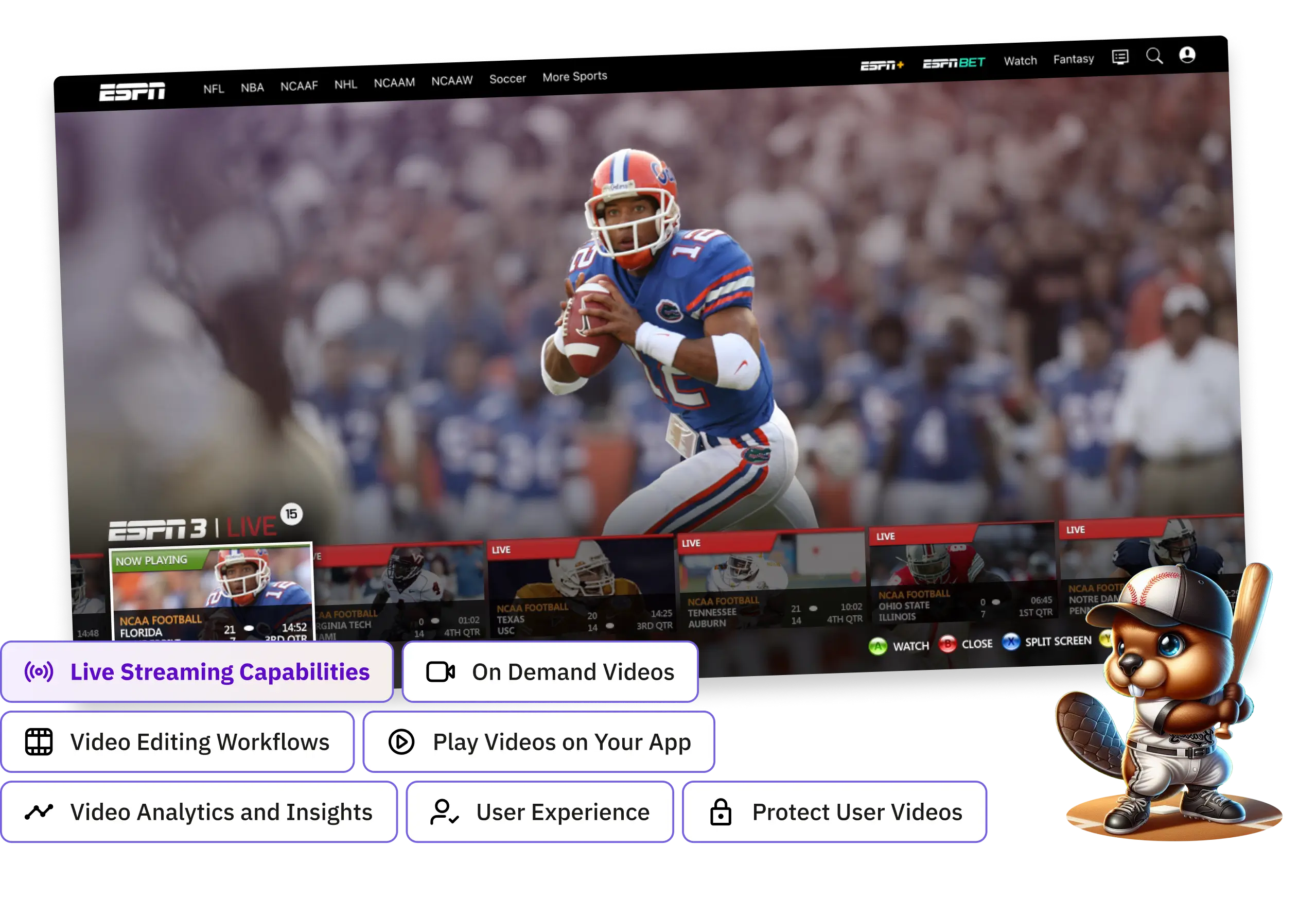 How to Build a Live Sports Streaming App Like ESPN+
