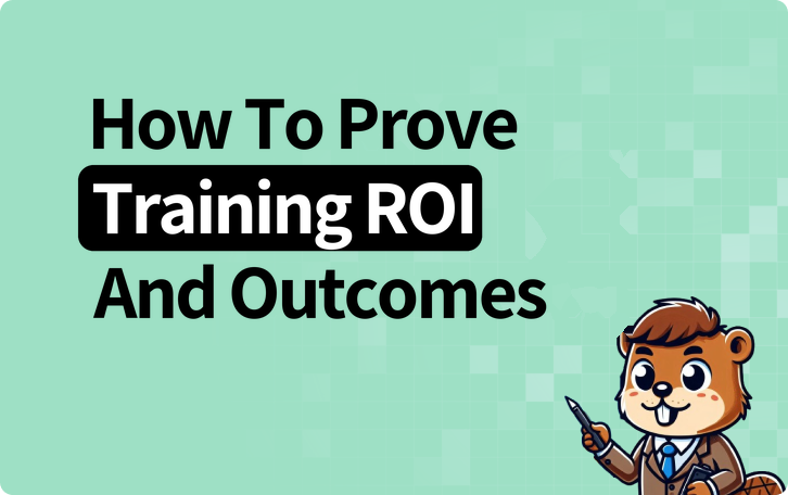Build a training outcome and ROI dashboard that shows what the program produces