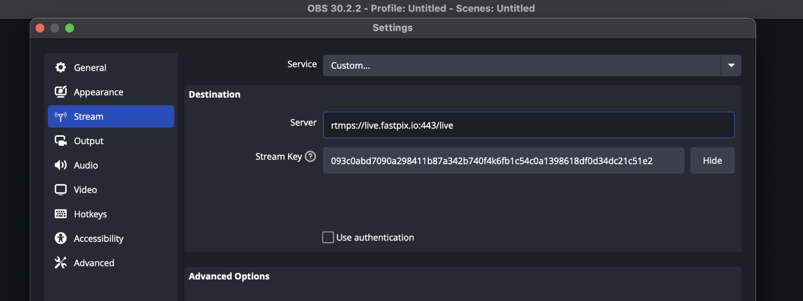 OBS streaming