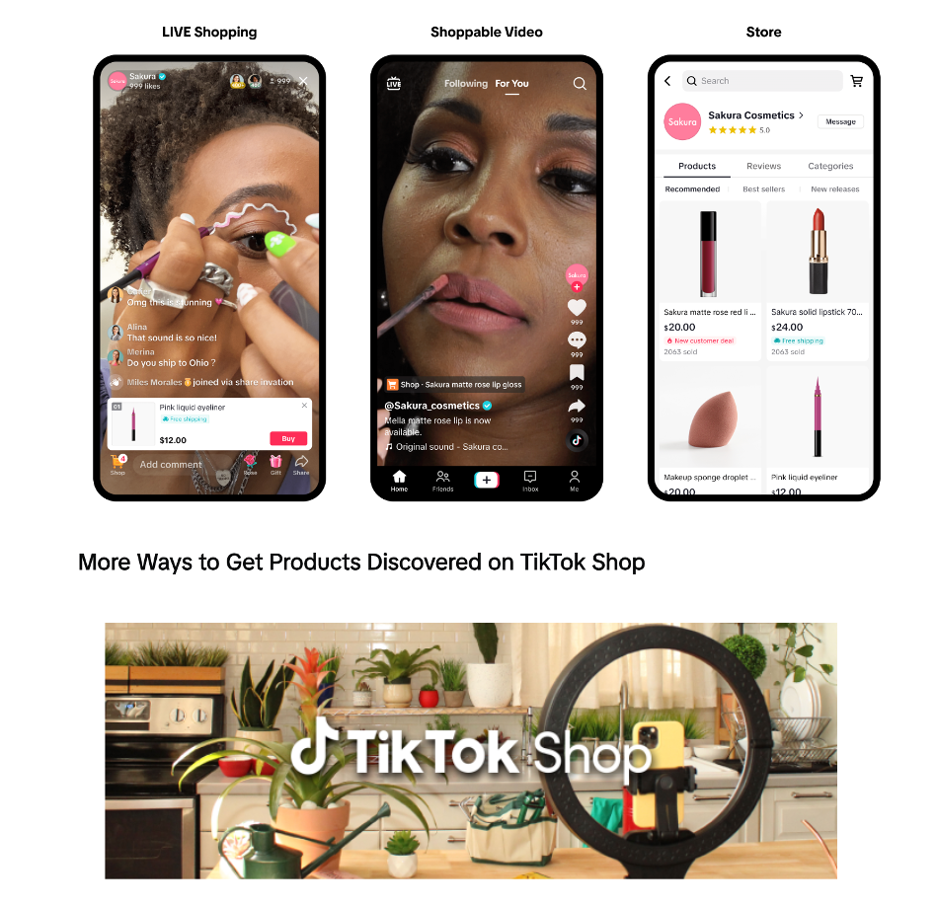  Live commerce solution by TikTok