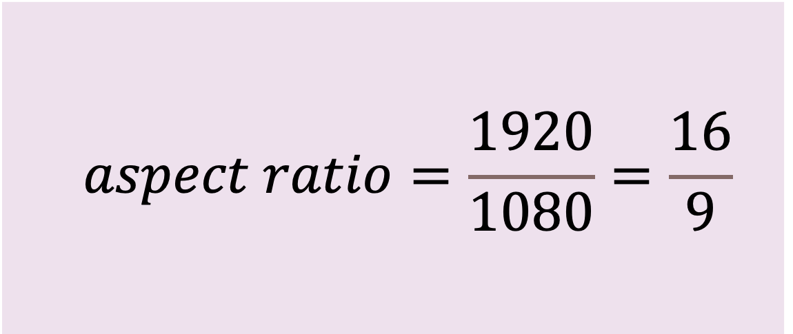 1920x1080 aspect ratio formula
