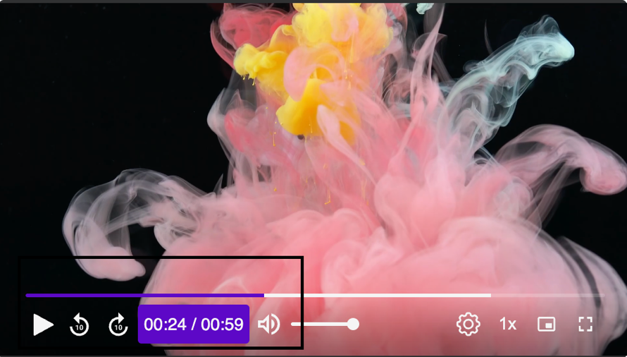 Built-in playback controls for videos
