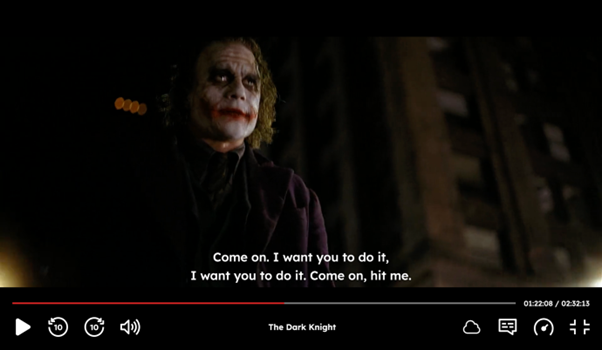 dialogue with subtitles in ott streaming platforms
