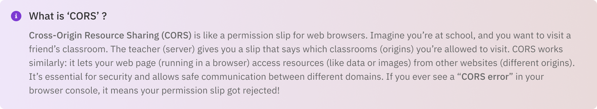 What is Cross-Origin Resource Sharing (CORS)