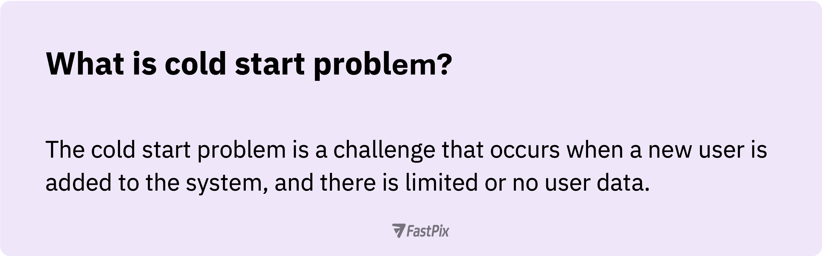 what is cold start problem