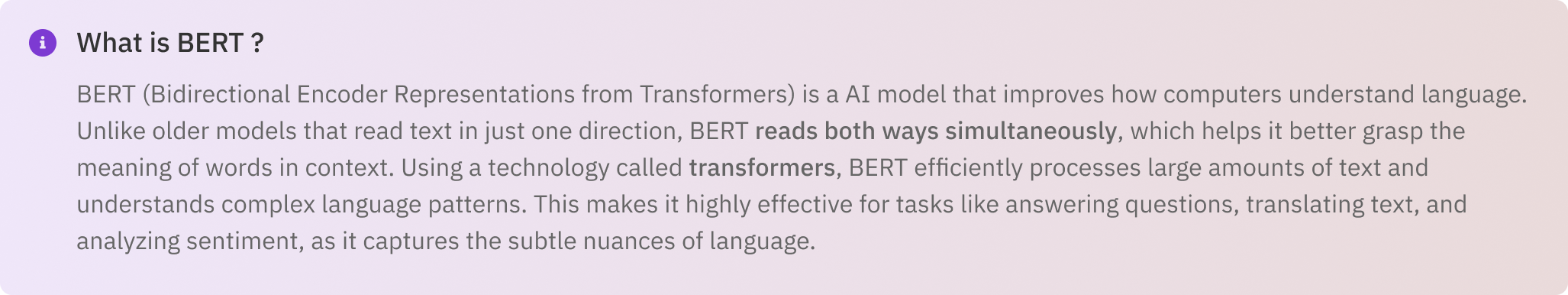 What is BERT Bidirectional encoder representations from transformers?