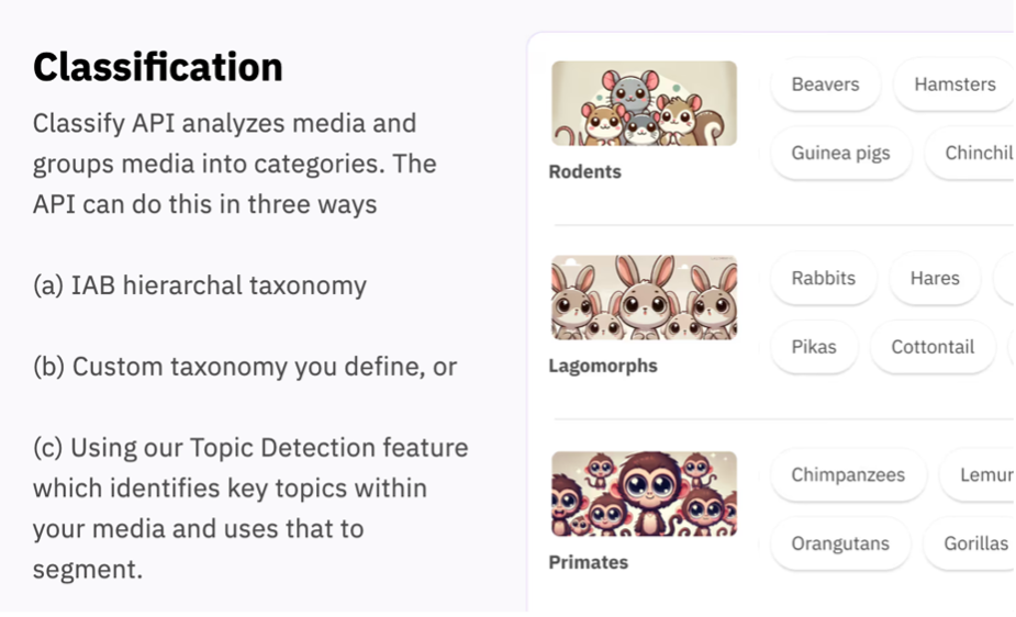Content classification with FastPix