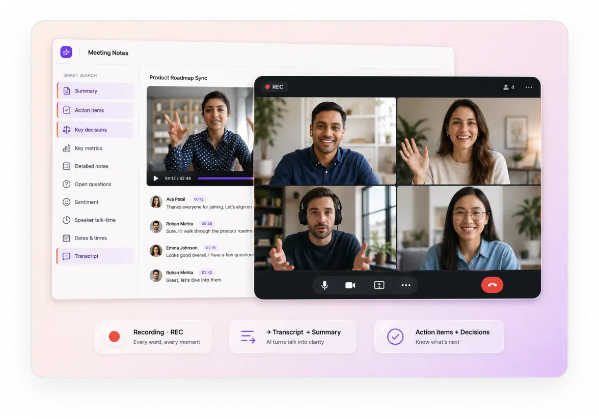 Onboarding call with notes agent