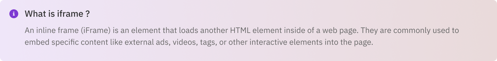 what is iframe