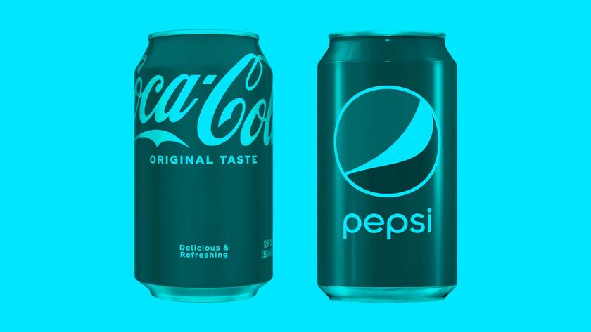 Coca-Cola and Pepsi cans side by side