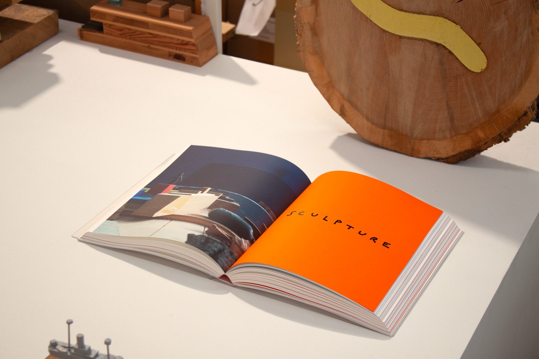 Book photographed in the artist’s studio