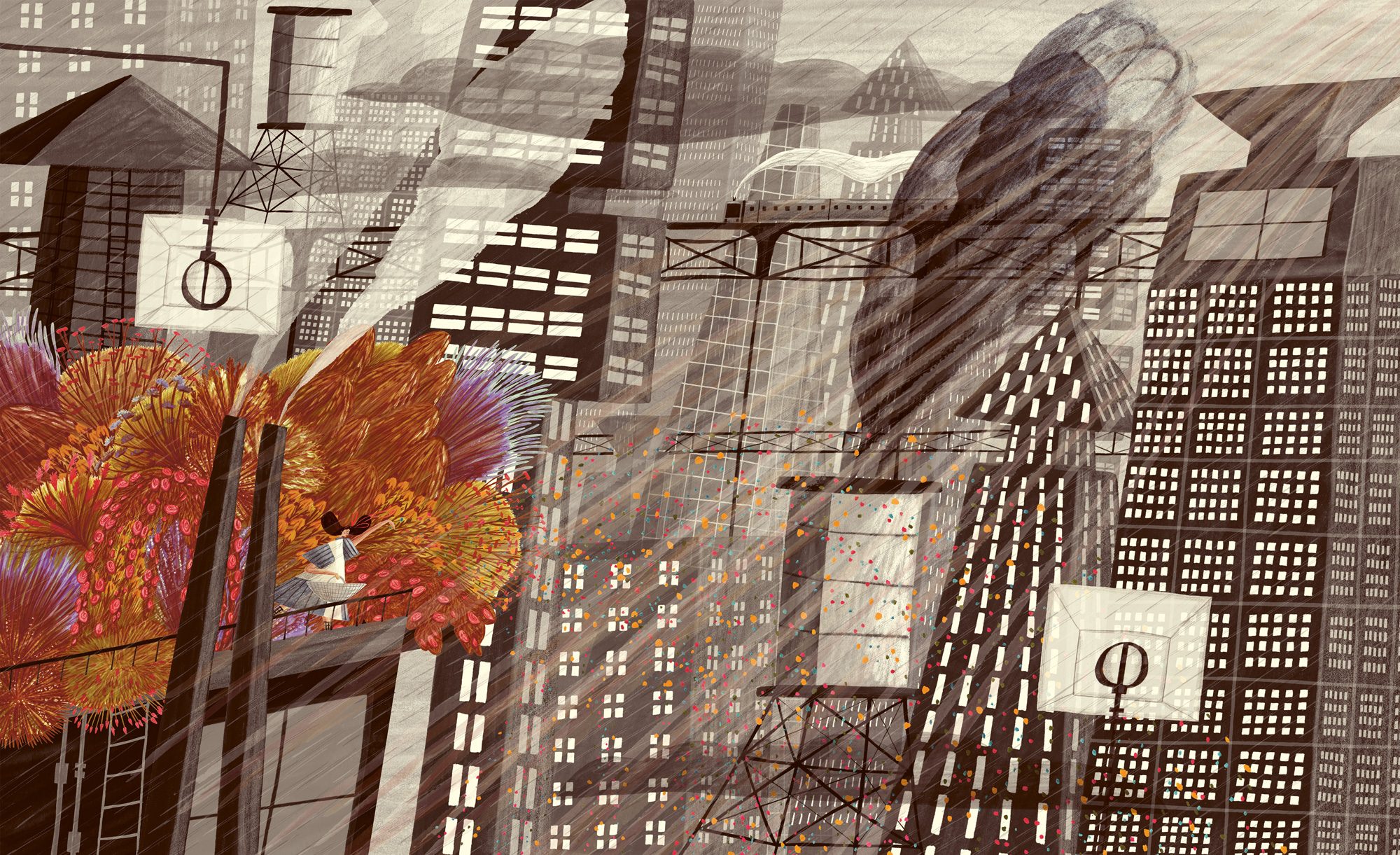 Interior spread illustration