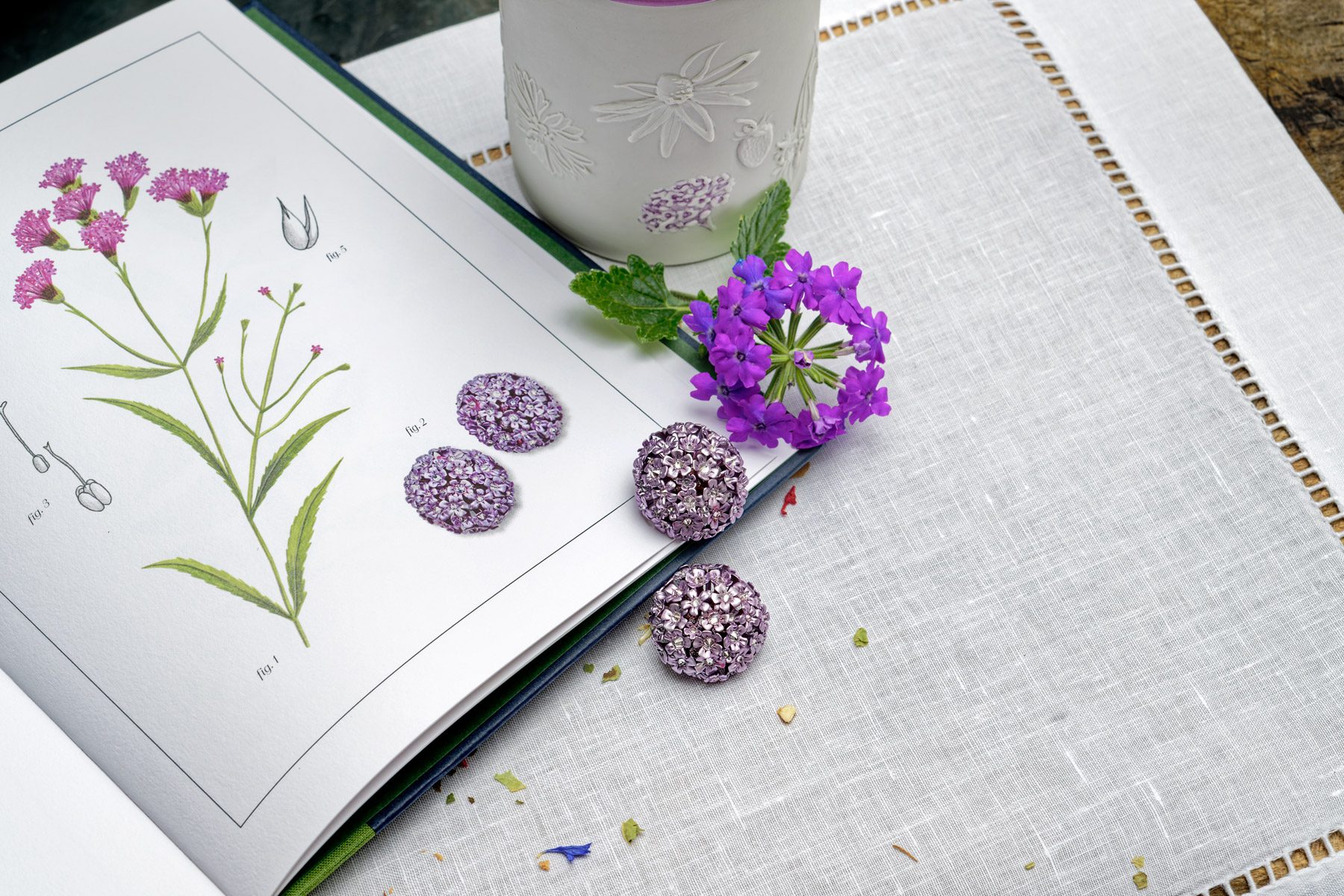 Interior spread, jewel and tea caddy