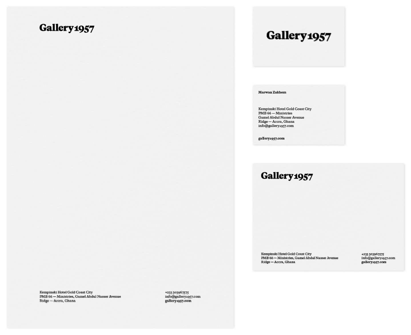 Gallery 1957 stationery