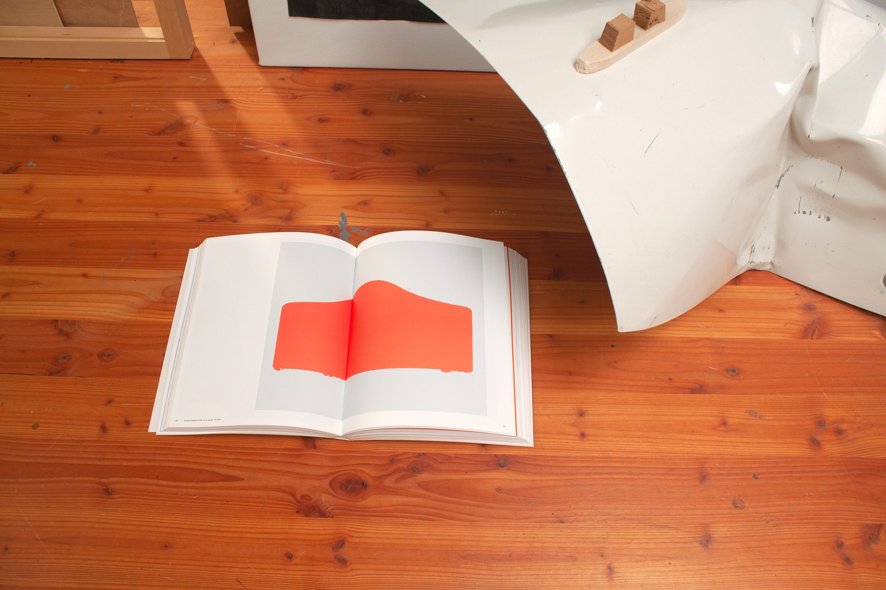 Book photographed in the artist’s studio