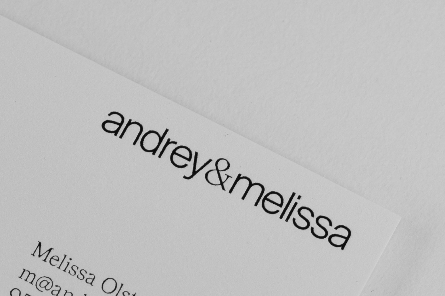 Foil blocked business card