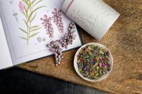 Interior spread, jewel and tea caddy