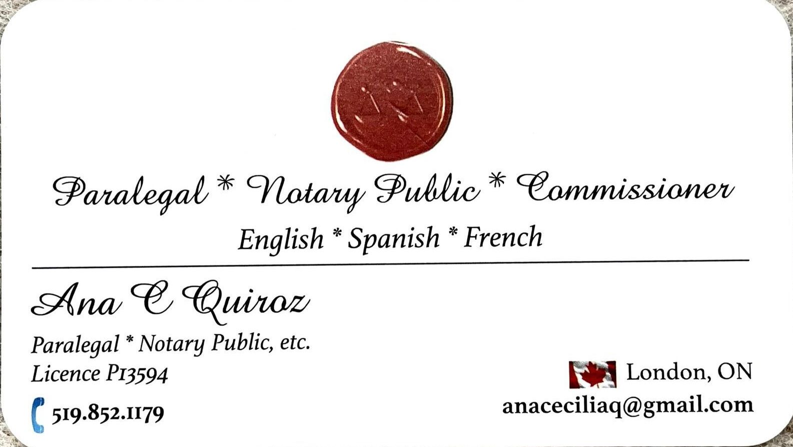 Fidélités Notary Public, Translator