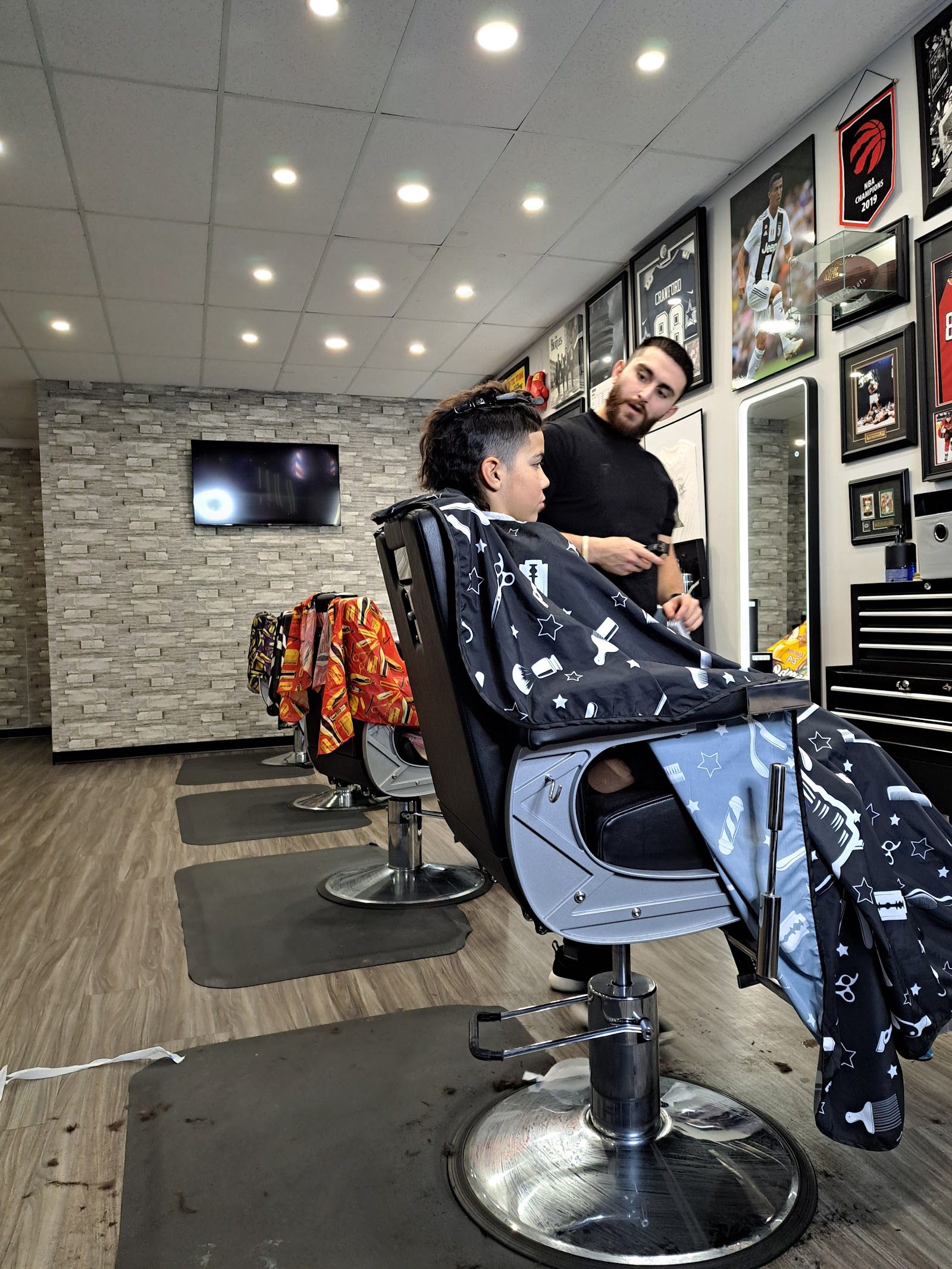 Legends Barbershop customer