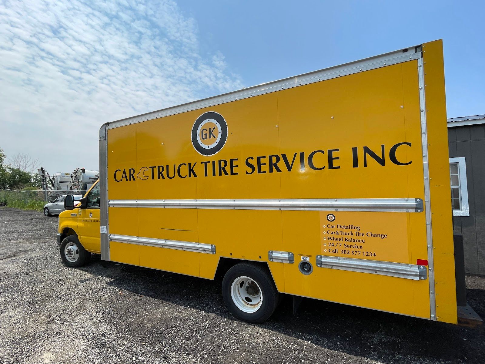 GK Car and Truck Road side Tire Mobile Service 24/7, mechanic at work