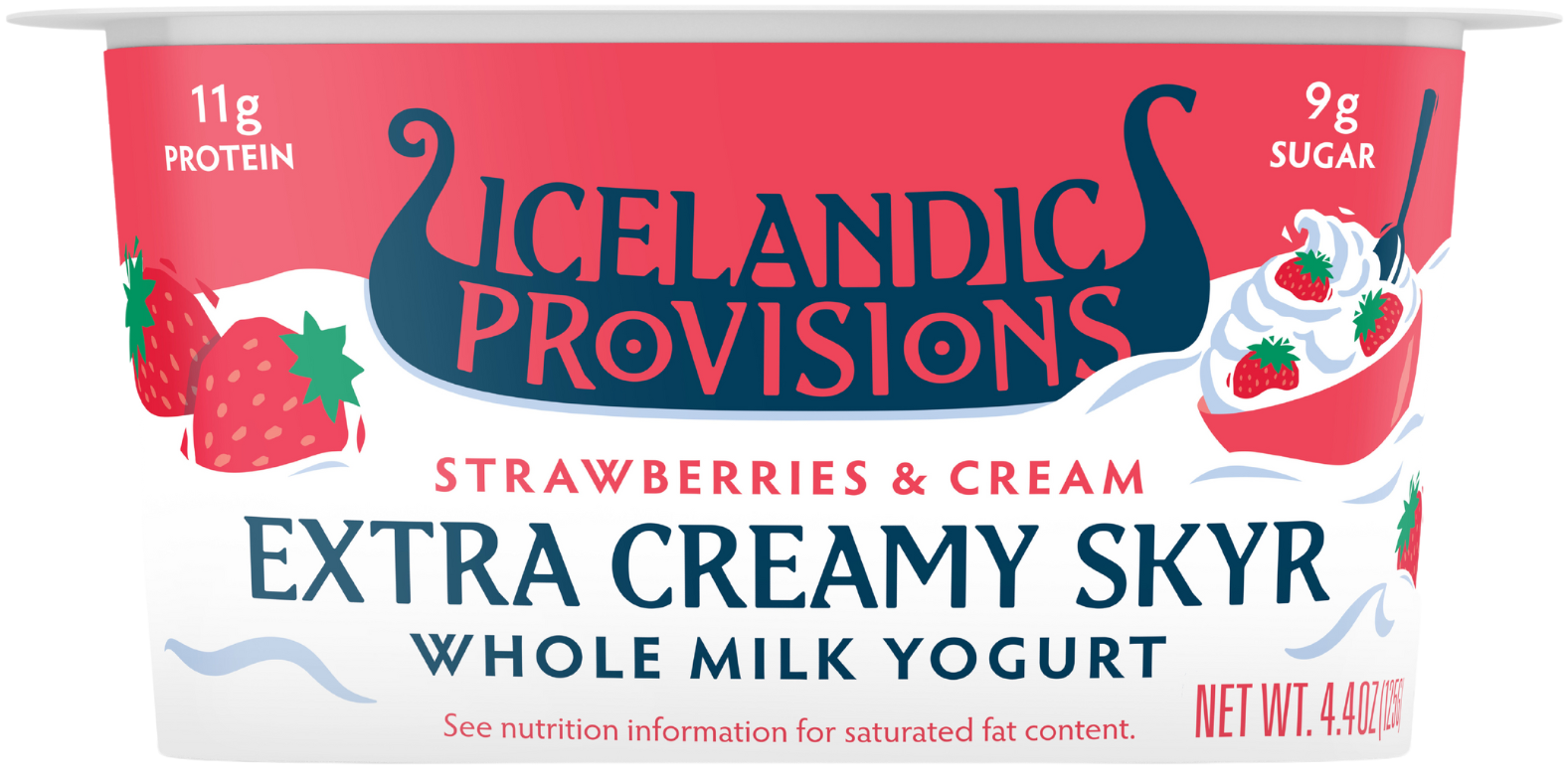 Strawberries & Cream Extra Creamy Skyr Whole Milk Yogurt