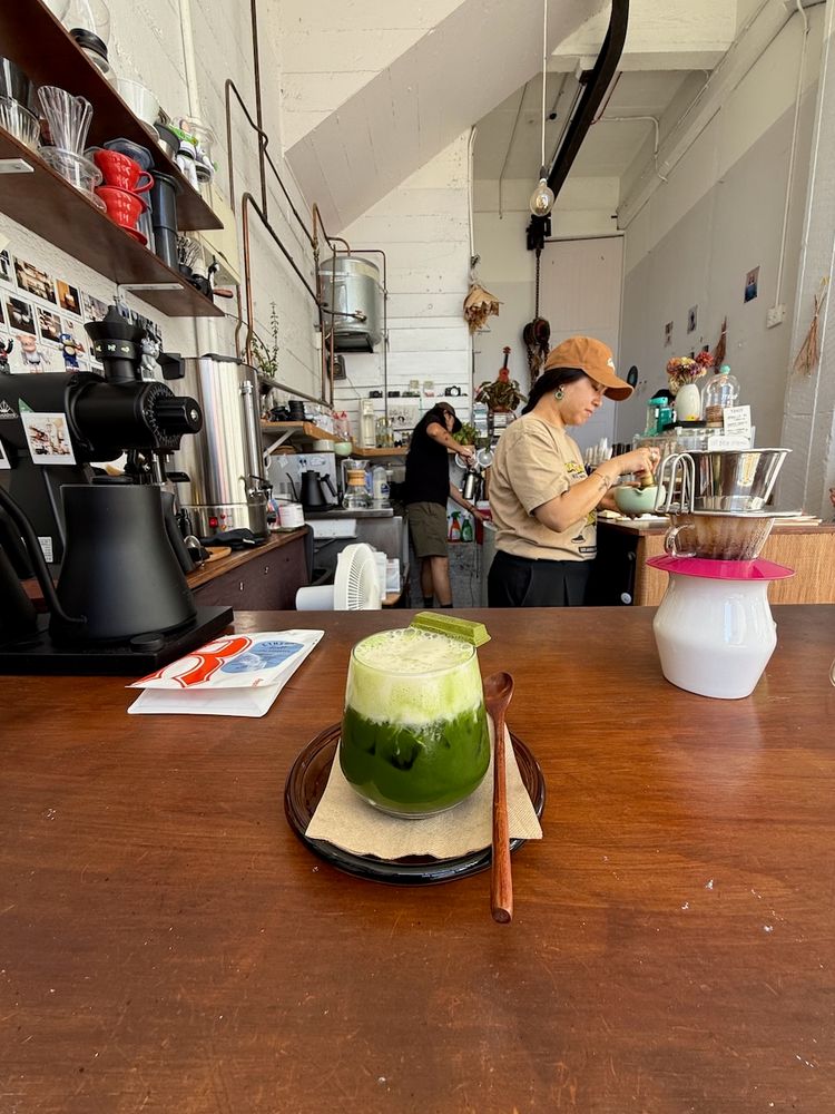 matcha in coffee shop
