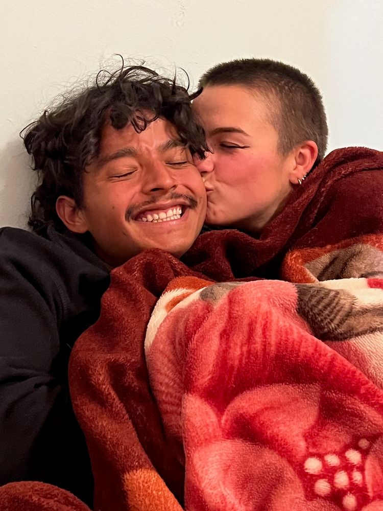 two people snuggling
