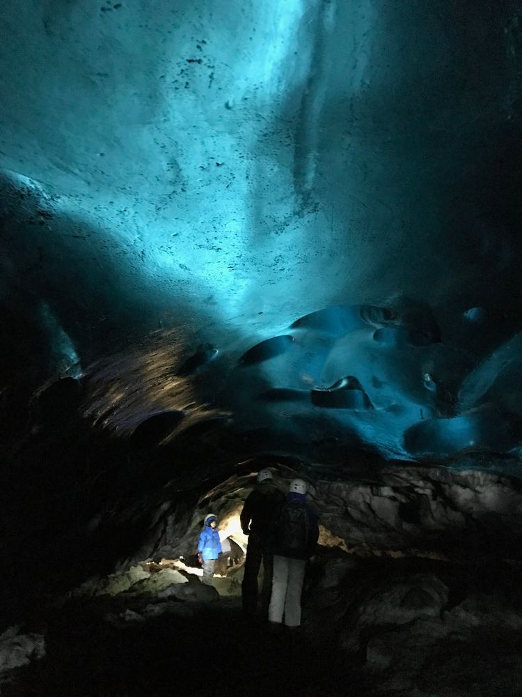 view inside ice cave