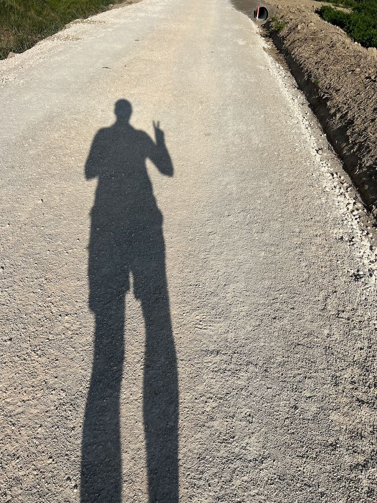 shadow of person walking
