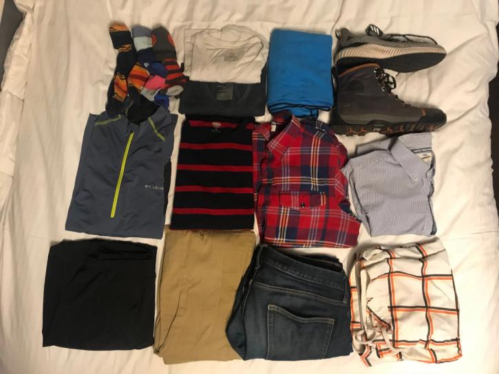 packed clothing