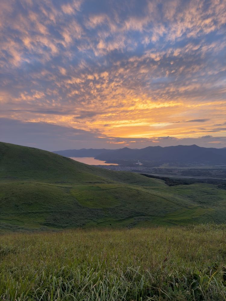 mountainside at sunset