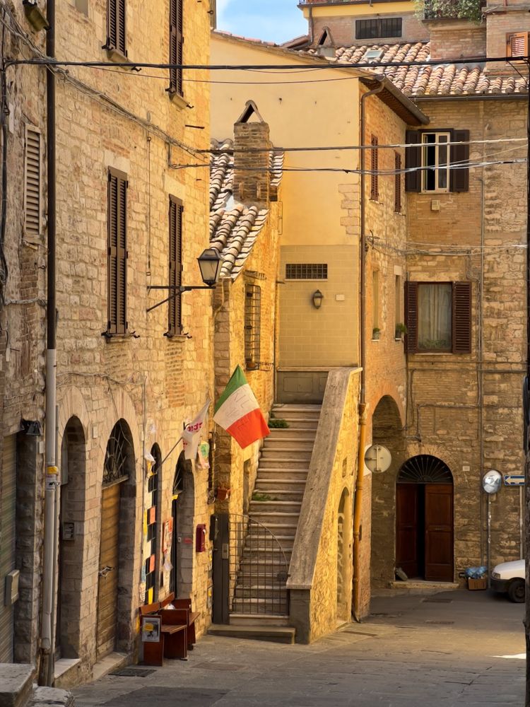 italian flag on street