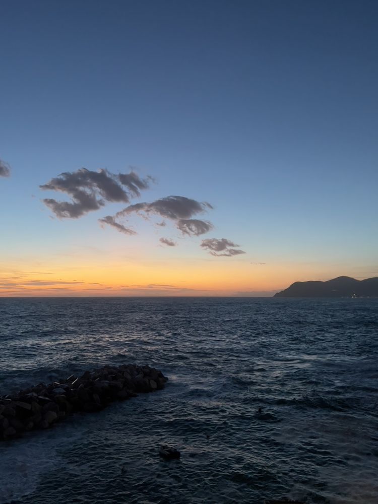 sunset over mediterranean