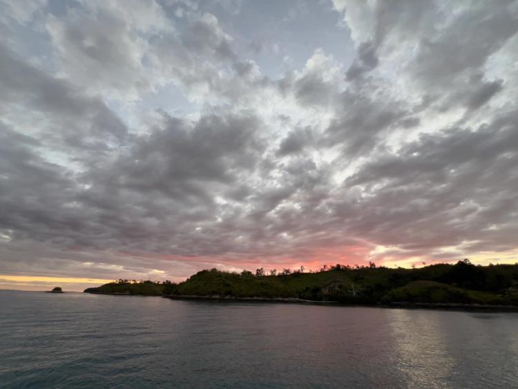 sunset from a boat