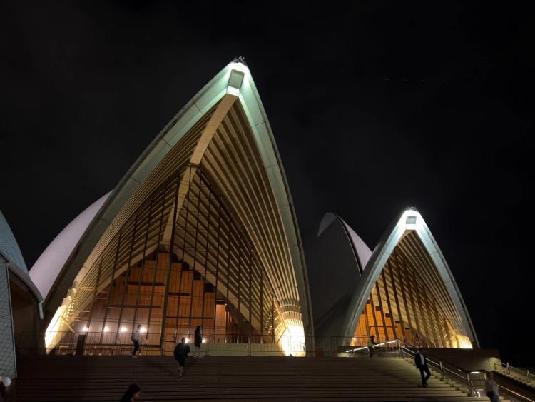 moody architecture at night